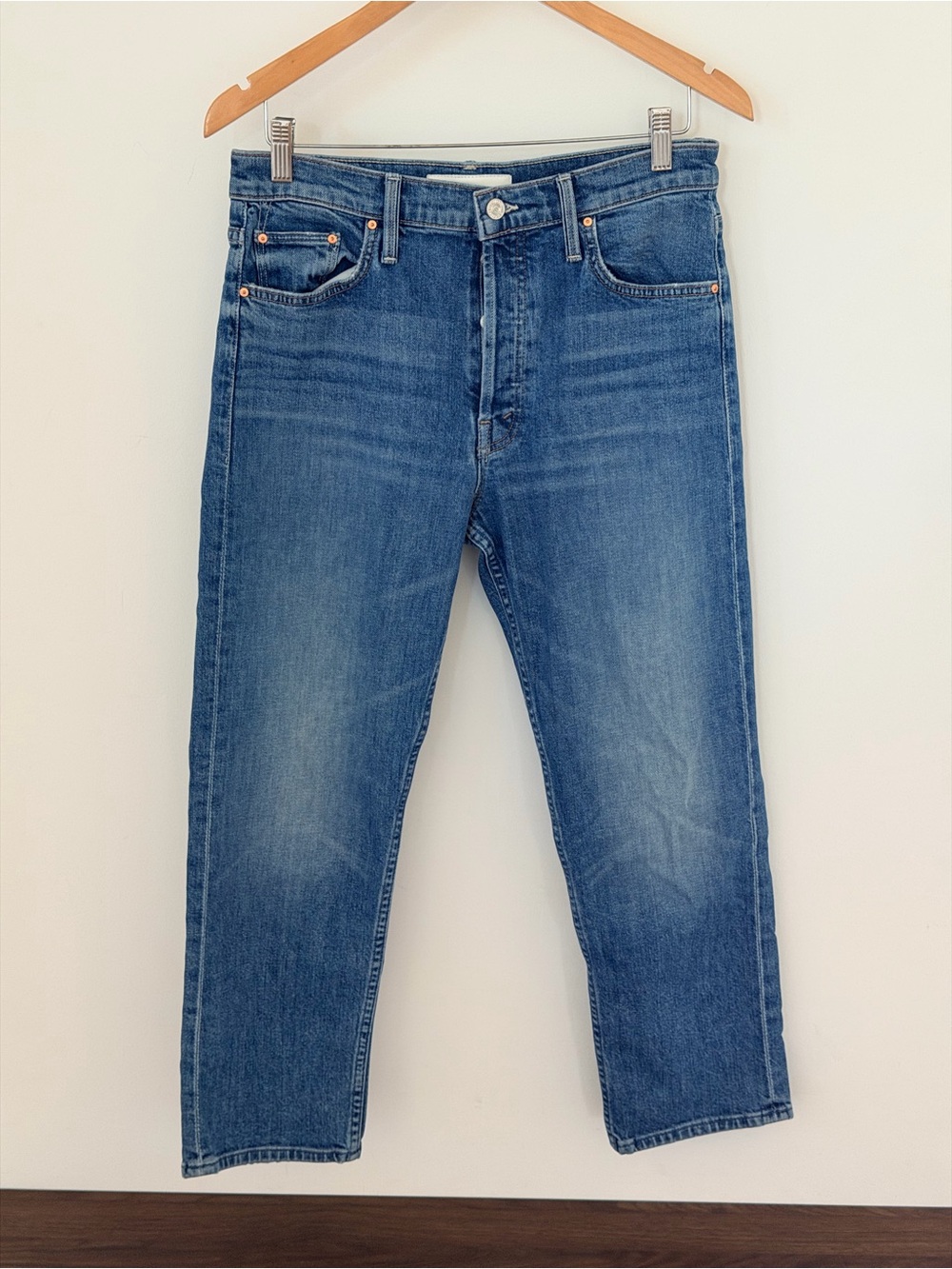 MOTHER The Tomcat Jeans | Size 31 Kneeling on Stones | High Rise Straight